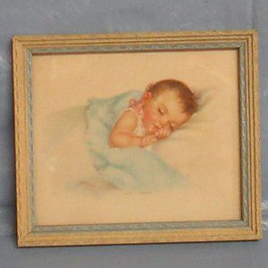 Charlotte Becker Framed Baby Print Land Of Dreams
